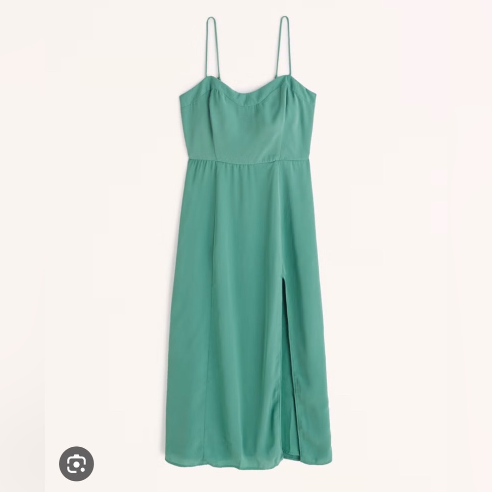 ABERCROMBIE CLEAN HIGH SLIT MIDI DRESS
